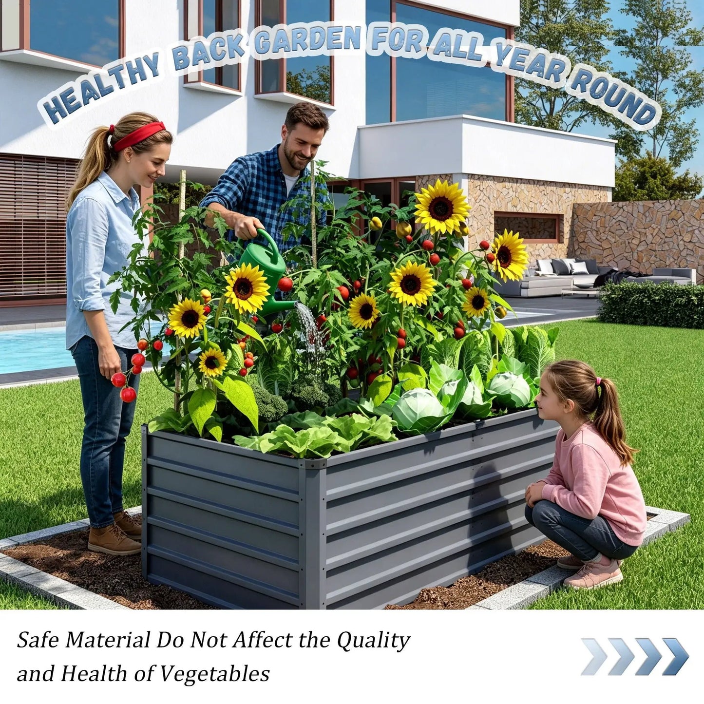 Large Garden Bed for Outdoor Steel Construction