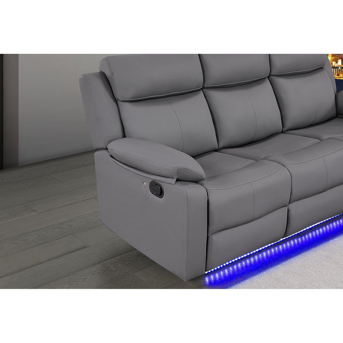 Blanche Reclining Sofa With Led Accent and Lights