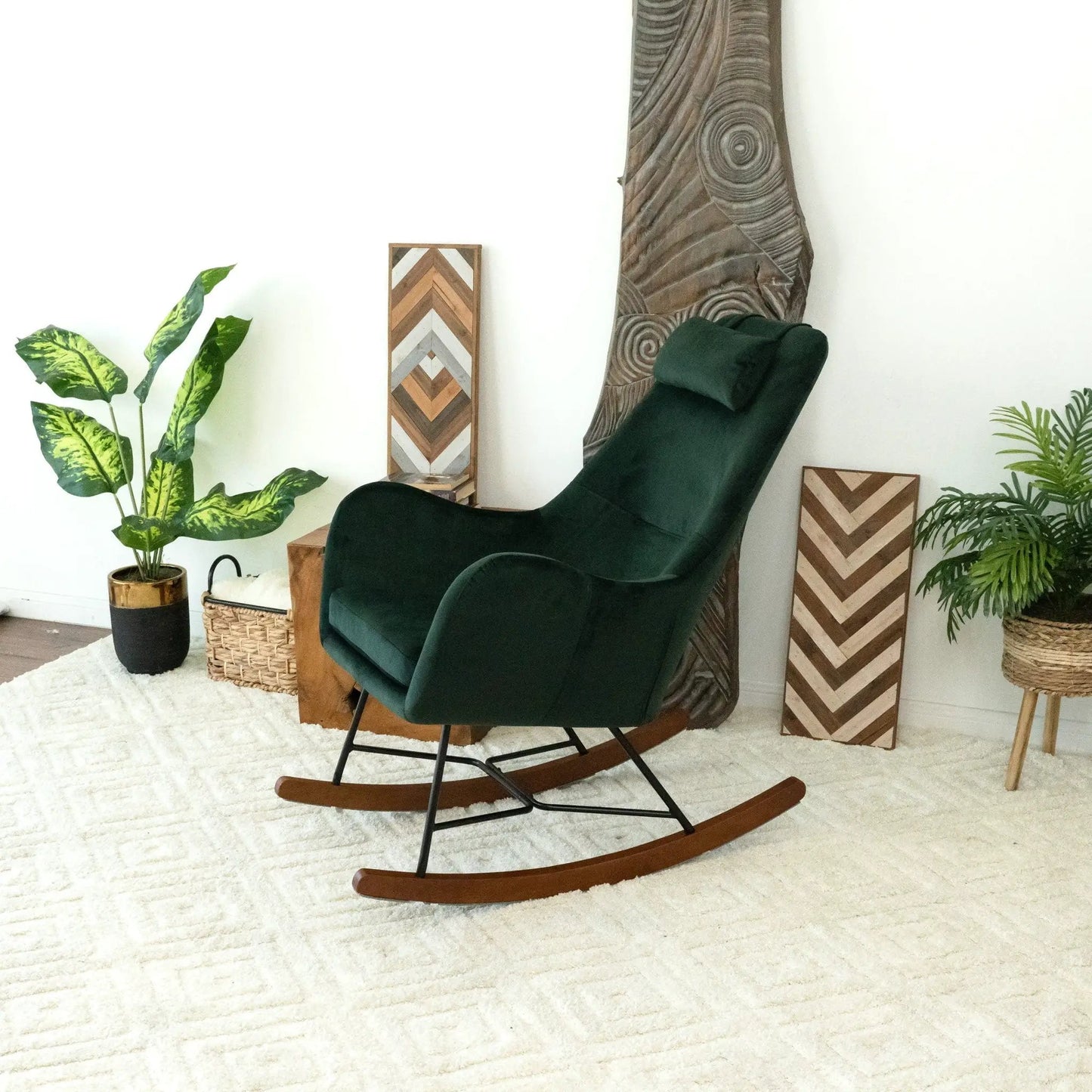 Chel Mid Century Modern Rocking Chair Lounge
