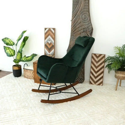 Chel Mid Century Modern Rocking Chair Lounge