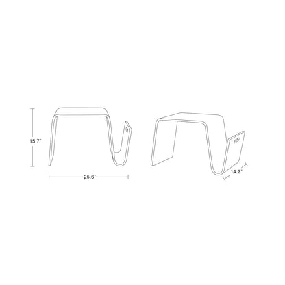Brookside End Tables with Curved Magazine Shelf, pair in dark brown/black by HouseOfZazla on Tampa Home & Garden Store