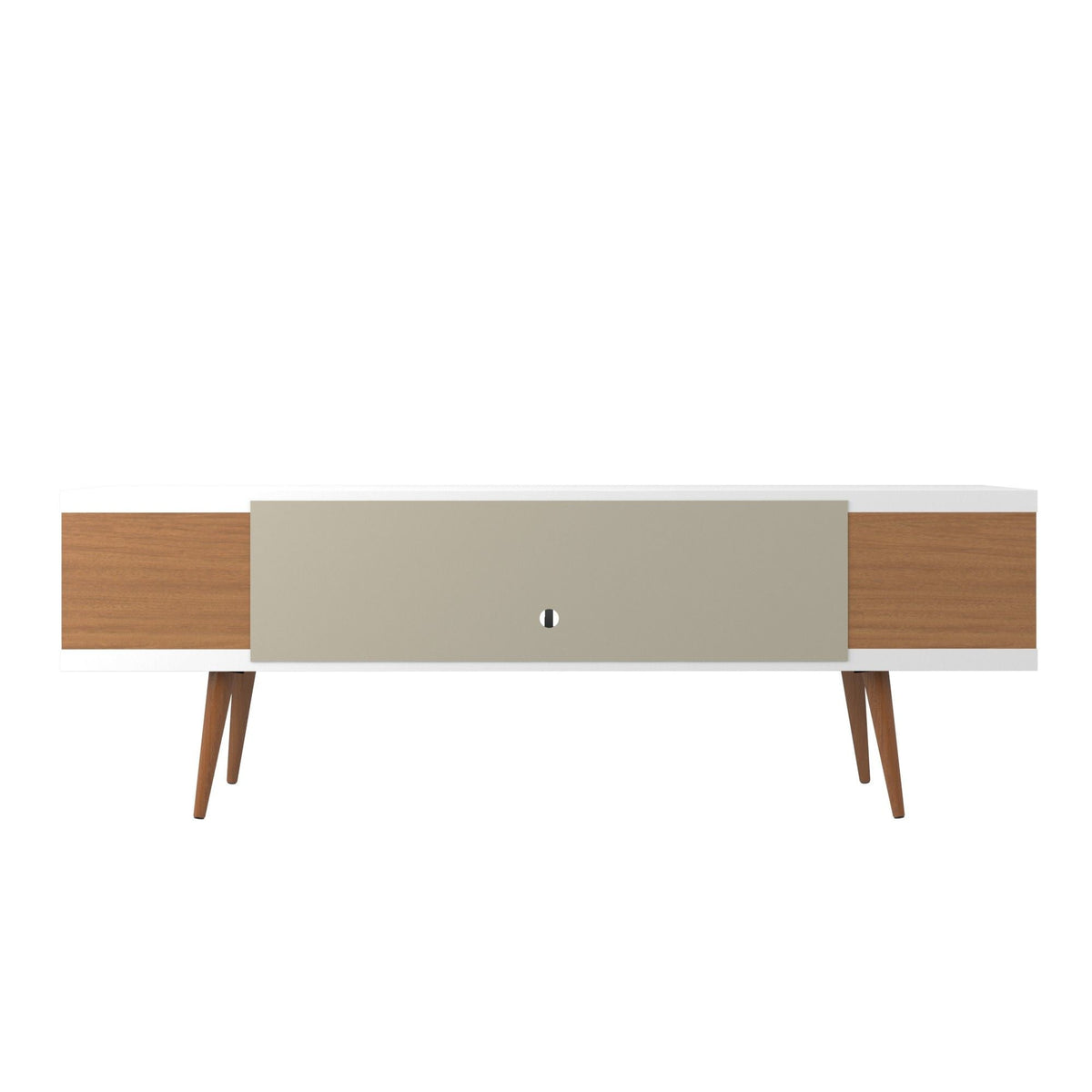 Mid-Century Modern TV Stand with Adjustable Storage White by HouseOfZazla on Tampa Home & Garden Store