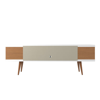 Mid-Century Modern TV Stand with Adjustable Storage White by HouseOfZazla on Tampa Home & Garden Store