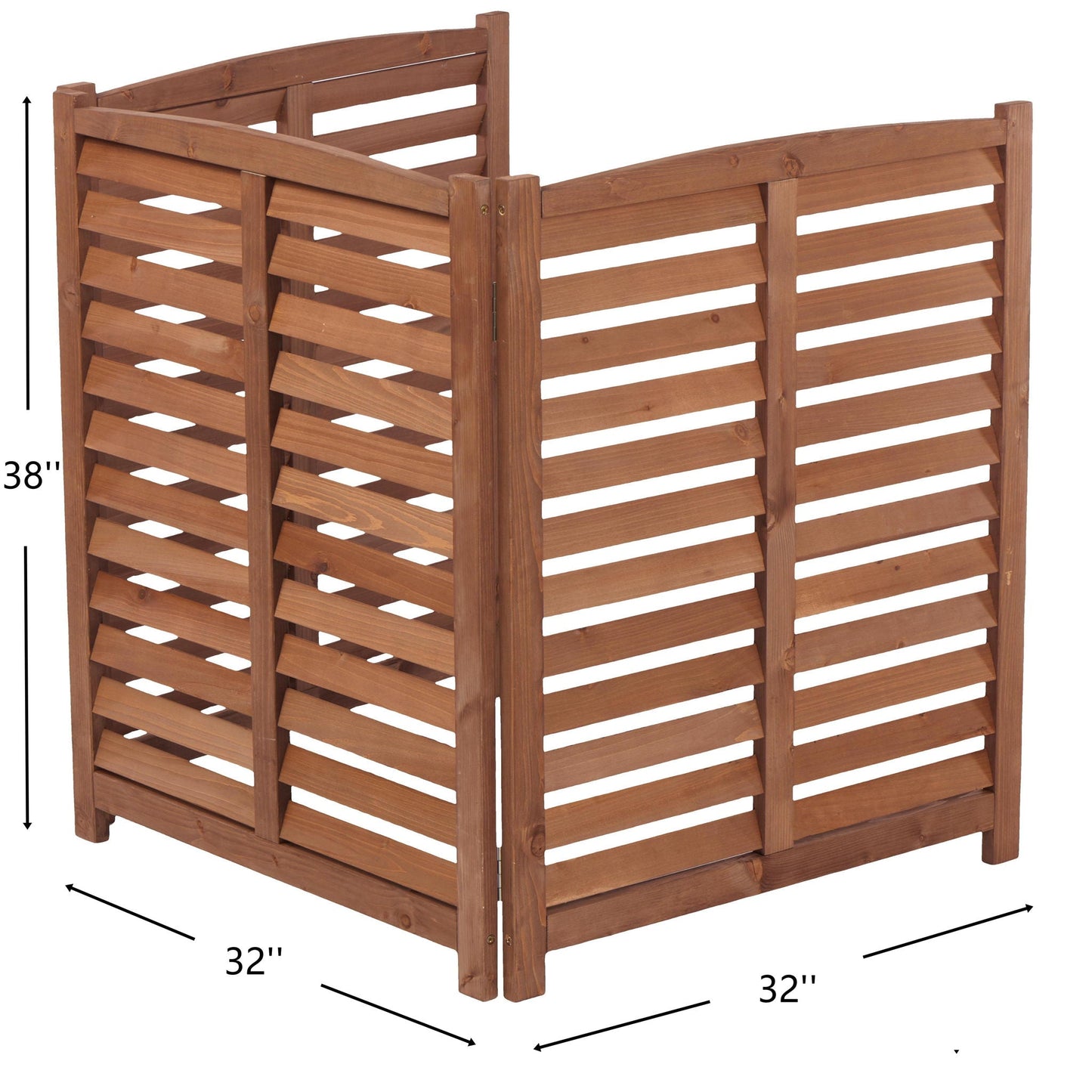 Solid Wood and Air Conditioner Privacy Fence