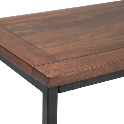 Skyler Solid Mango Wood Table and Metal Base
