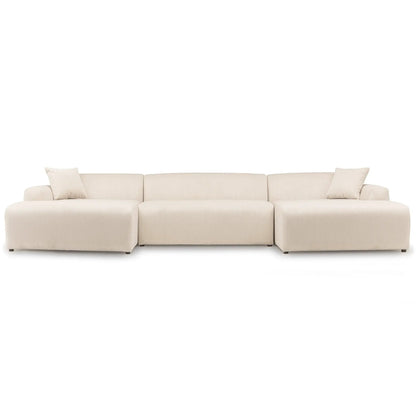 Mar High-Quality Stationary Sectional Sofa beige fabric by Unique Piece Furniture on Tampa Home & Garden Store