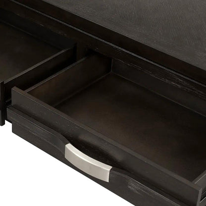 Elegant Wood End Table with Drawer and Shelf