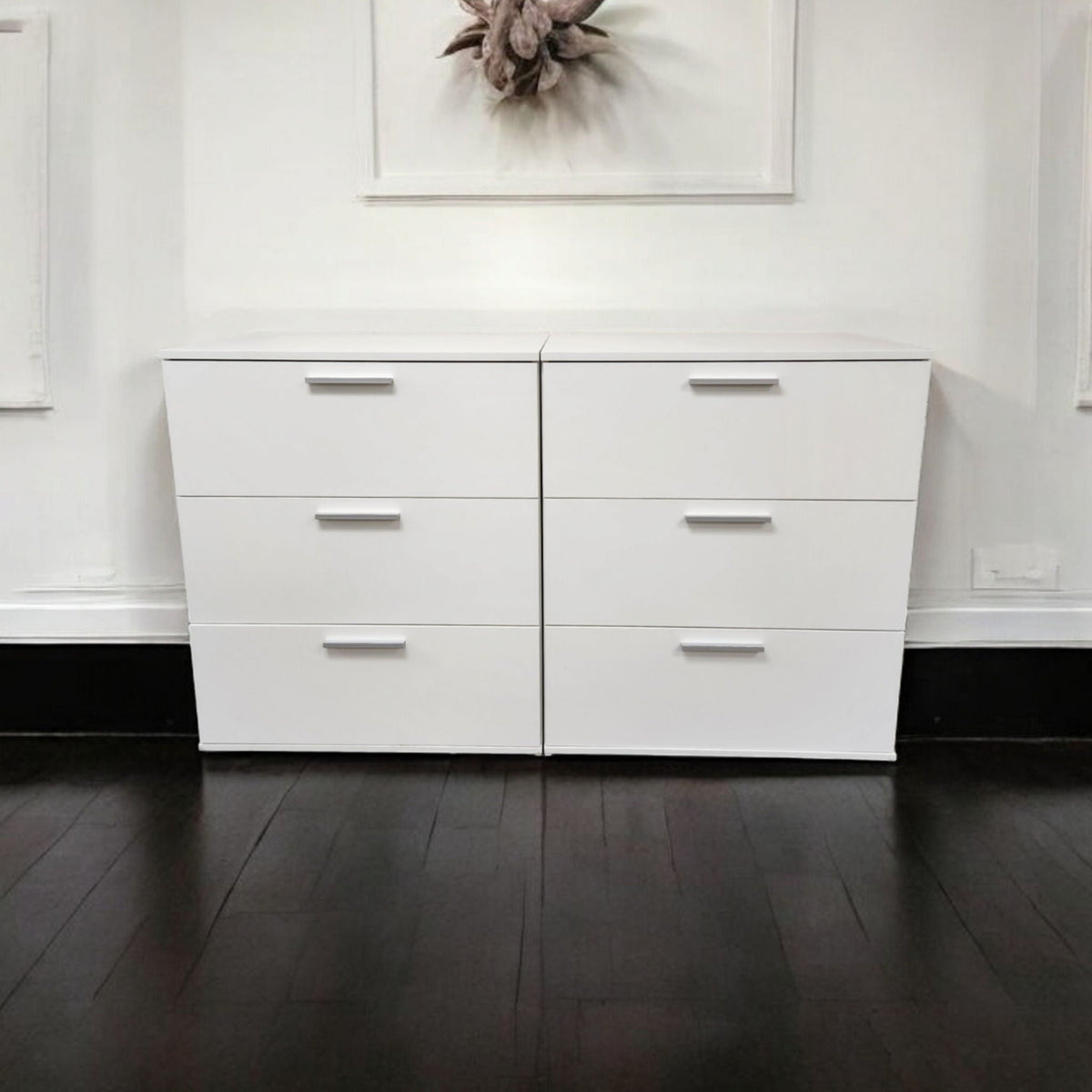 Two white 3-drawer modular chests with transformable storage by HouseOfZazla on Tampa Home & Garden Store