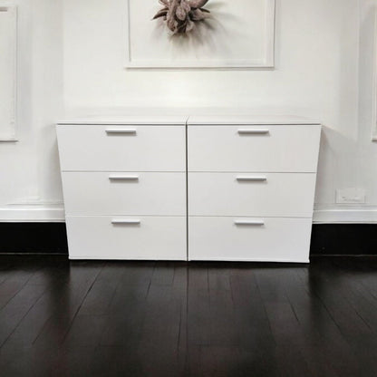 Two white 3-drawer modular chests with transformable storage by HouseOfZazla on Tampa Home & Garden Store