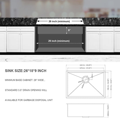 The Deep Single Bowl Undermount Stainless Sink