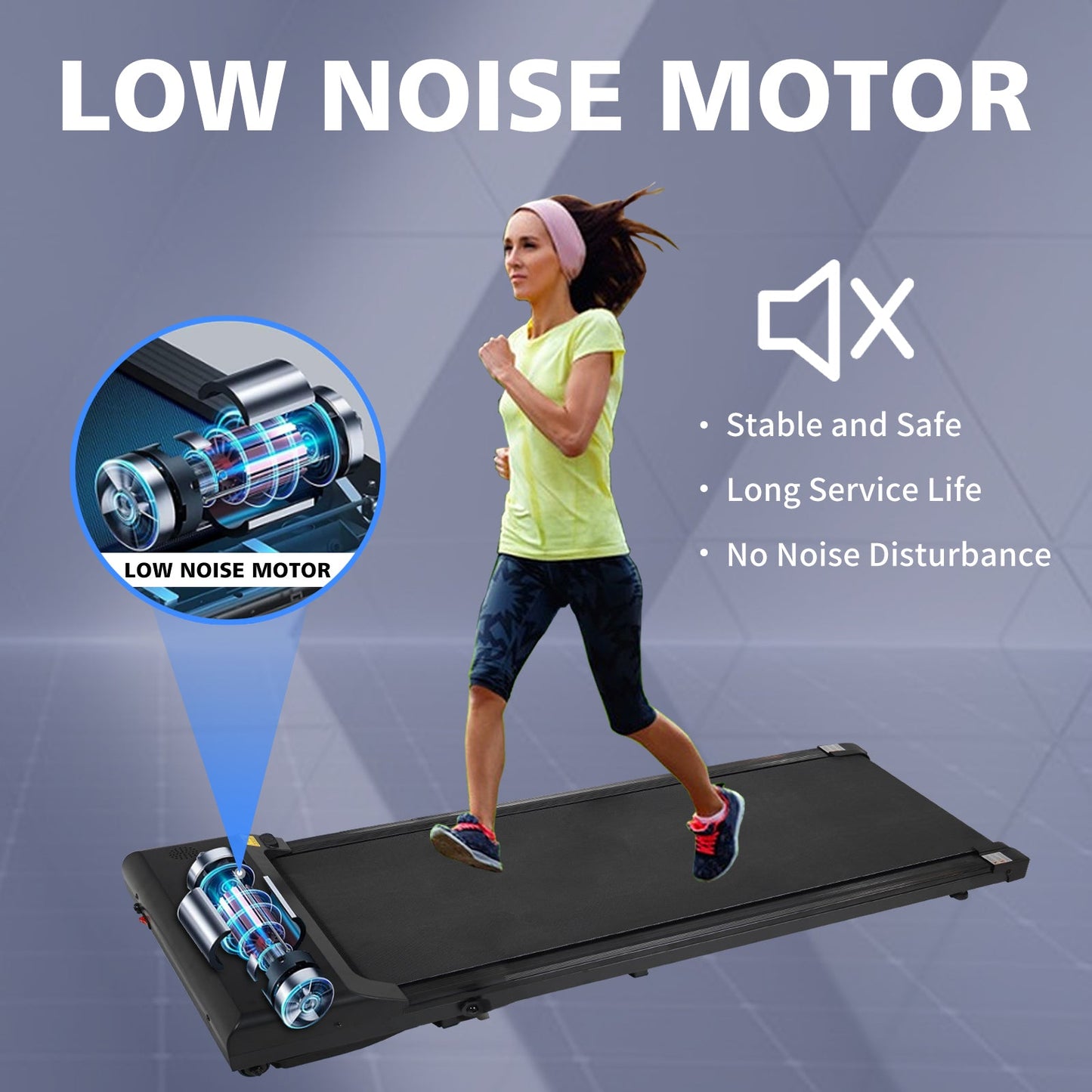 Portable treadmill with remote control, a 240 pound walking and jogging machine, and a black capacity - Tampa Home & Garden Store