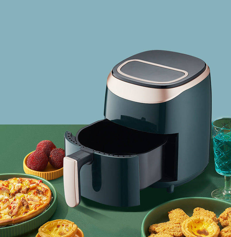 Visual Air Fryer with 3.5L capacity, dark teal body and rose-gold trim on Tampa Home & Garden Store