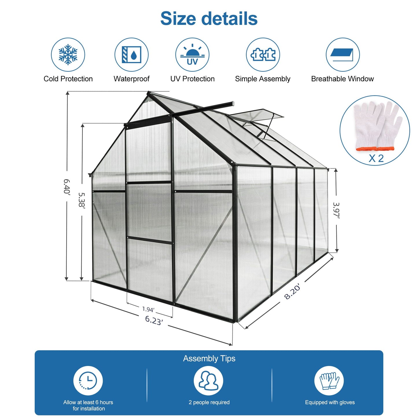 Outdoor Polycarbonate House and Raised Metal Base