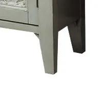 Kacia Console Cabinet in gray finish with sturdy square legs on Tampa Home & Garden Store