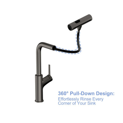 360 Degrees Pull Down Kitchen Faucet with 4 Spray