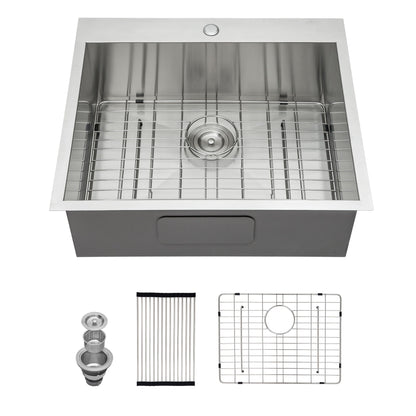 Topmount Brushed Stainless Steel Kitchen Sink