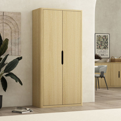 Rivington two-door bookcase cabinet with adjustable shelves in light oak by HouseOfZazla on Tampa Home & Garden Store