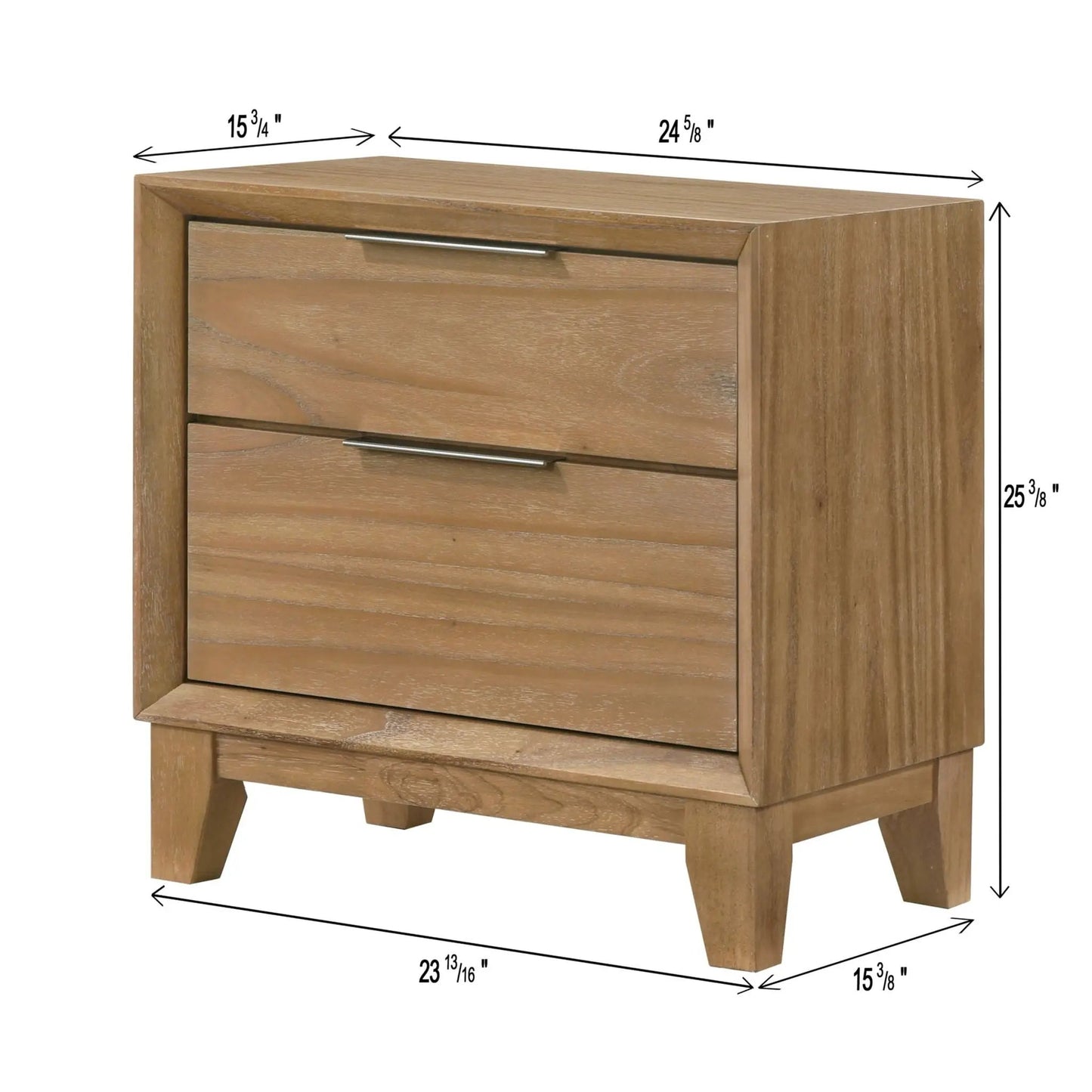 1 Piece 2-Drawer Nightstand - Natural Wood by Unique Piece Furniture on Tampa Home & Garden Store