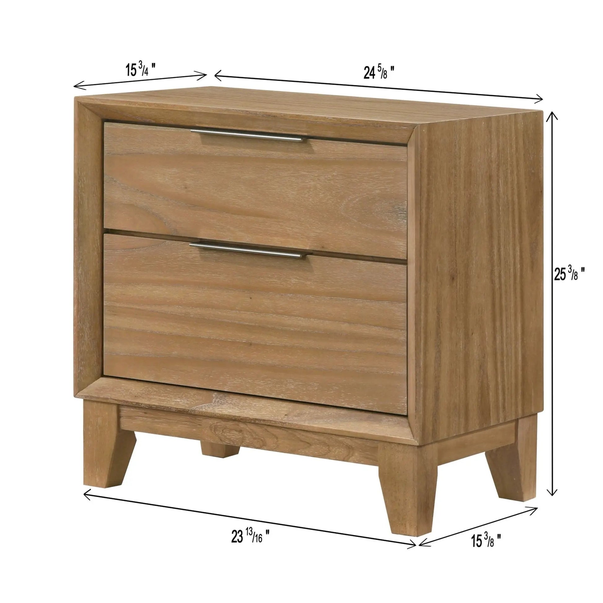 1 Piece 2-Drawer Nightstand - Natural Wood by Unique Piece Furniture on Tampa Home & Garden Store