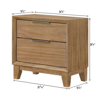 1 Piece 2-Drawer Nightstand - Natural Wood by Unique Piece Furniture on Tampa Home & Garden Store