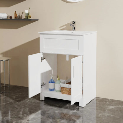 Sink Bathroom Vanity and Laundry Cabinet White