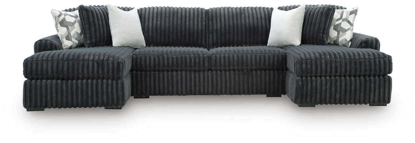 Midnight Madness Sectional and Jumbo Corduroy