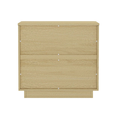 Oak Payton accent nightstand with 3 drawers and metal handles, natural wood grain finish on Tampa Home & Garden Store