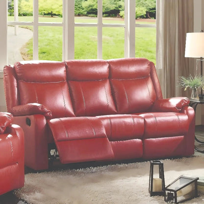 Contemporary Three Seater Sofa, red leather reclining by Unique Piece Furniture on Tampa Home & Garden Store