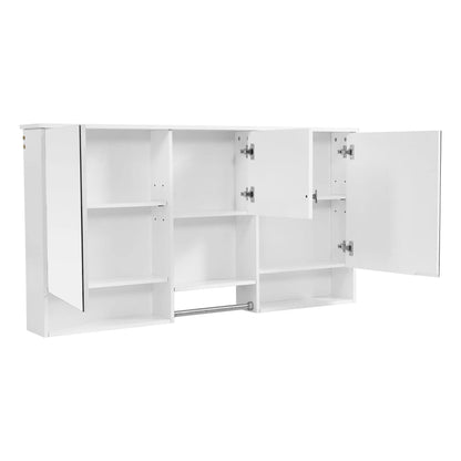 Wall-Mounted 3-in-1 Mirror Cabinet with Shelf