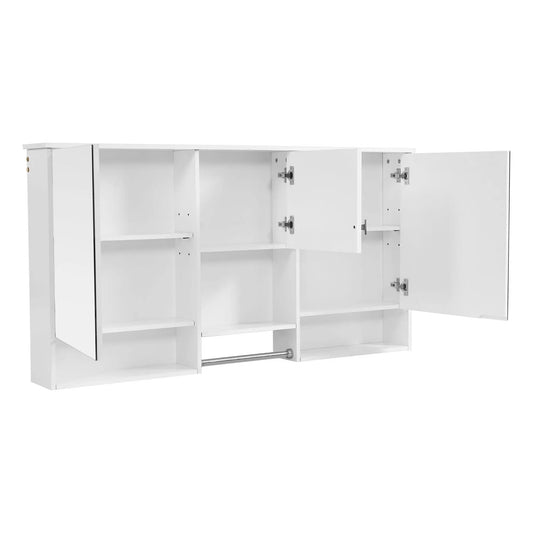 Wall-Mount 3-In-1 Mirror Cabinet white with adjustable shelf by Unique Piece Furniture on Tampa Home & Garden Store
