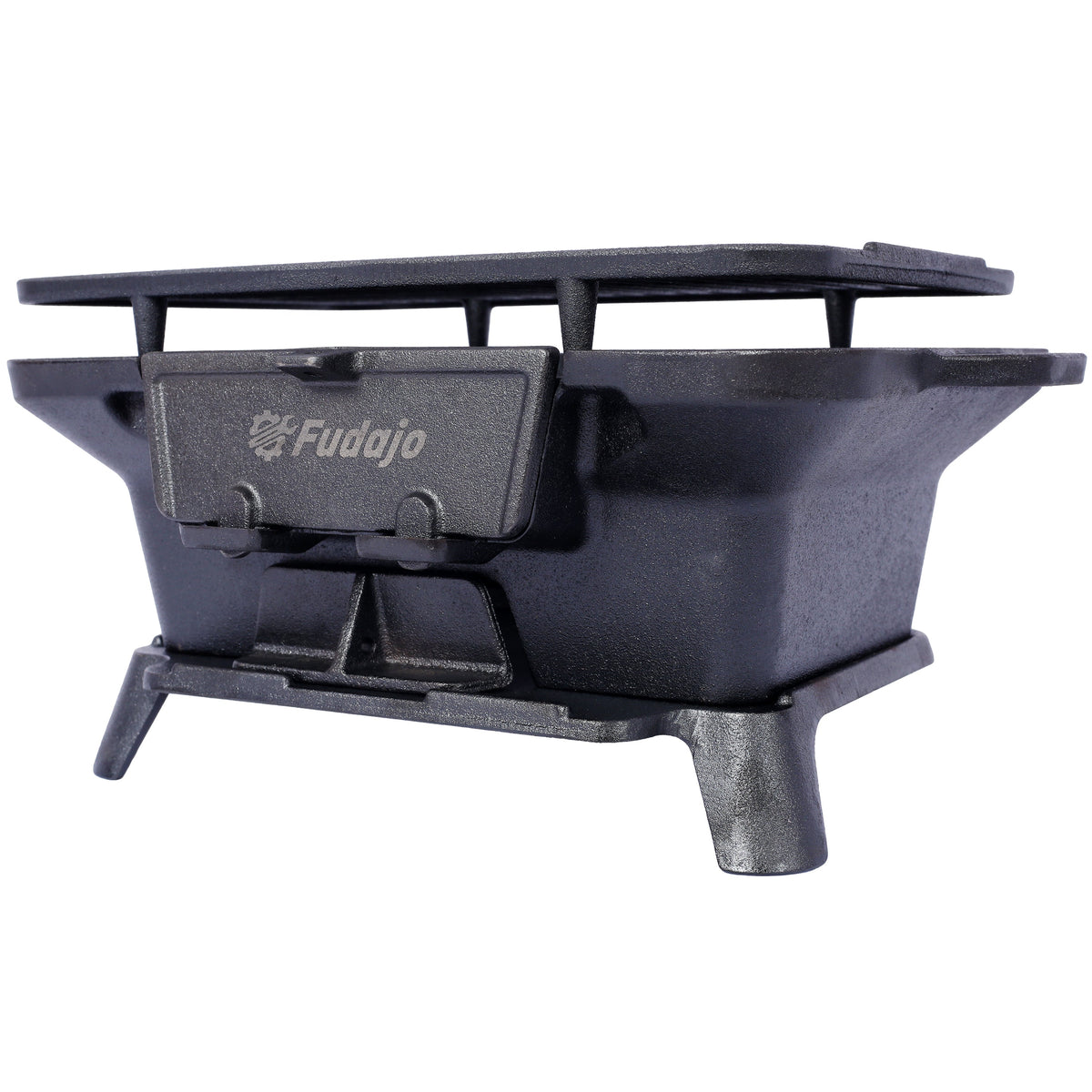 Oval cast-iron grill tabletop skillet, black, portable charcoal fire pit by HouseOfZazla on Tampa Home & Garden Store