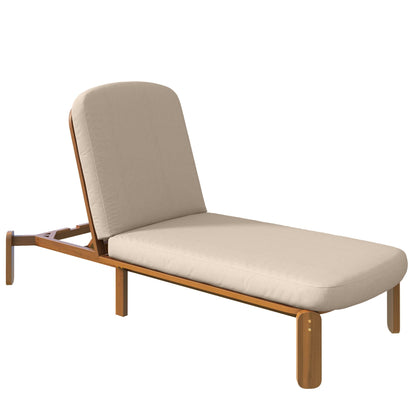 Outdoor chaise lounge with adjustable backrest in beige fabric HouseOfZazla sunlounger on Tampa Home & Garden Store