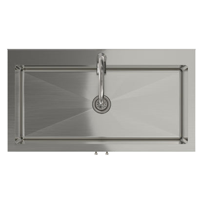 Deluxe Laundry Cabinet With Sink And Faucet Unit stainless steel vanity by HouseOfZazla on Tampa Home & Garden Store