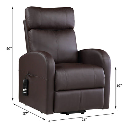 Ricardo Power Motion Recliner With Lift dark brown leather recliner HouseOfZazla on Tampa Home & Garden Store