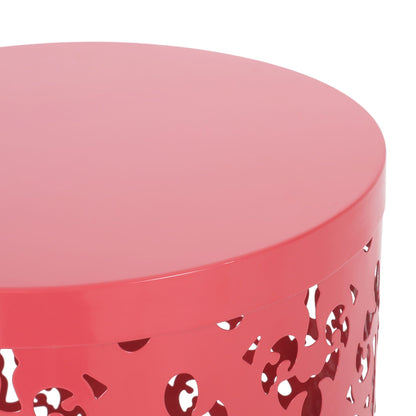 Modern Metal Outdoor End Table For The Patio