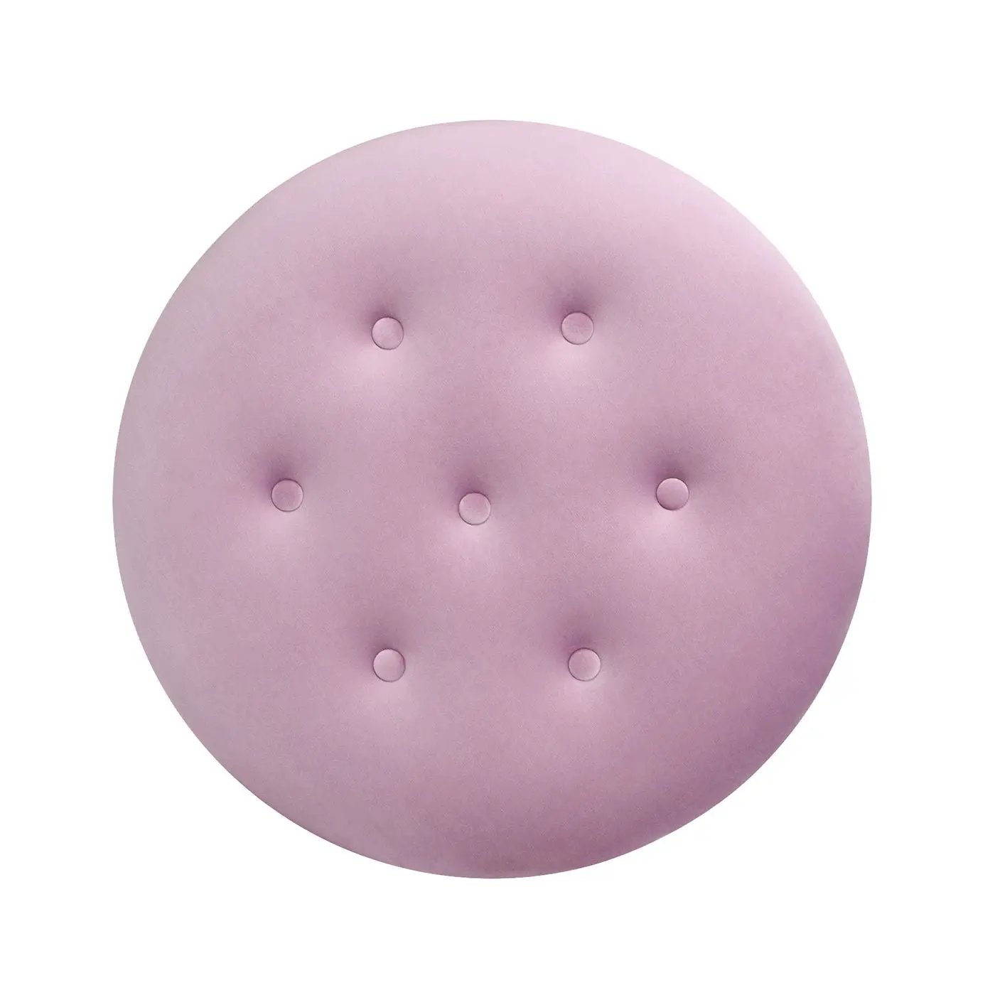 Yolanda round pink tufted upholstered ottoman by Unique Piece Furniture on Tampa Home & Garden Store