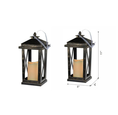 Menifee Lantern With Led Candle Set of 2