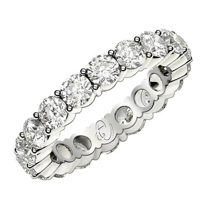Round cut lab grown diamond eternity ring in 14k white gold, 2 cttw FG/VS2 by Bids.com on Tampa Home & Garden Store