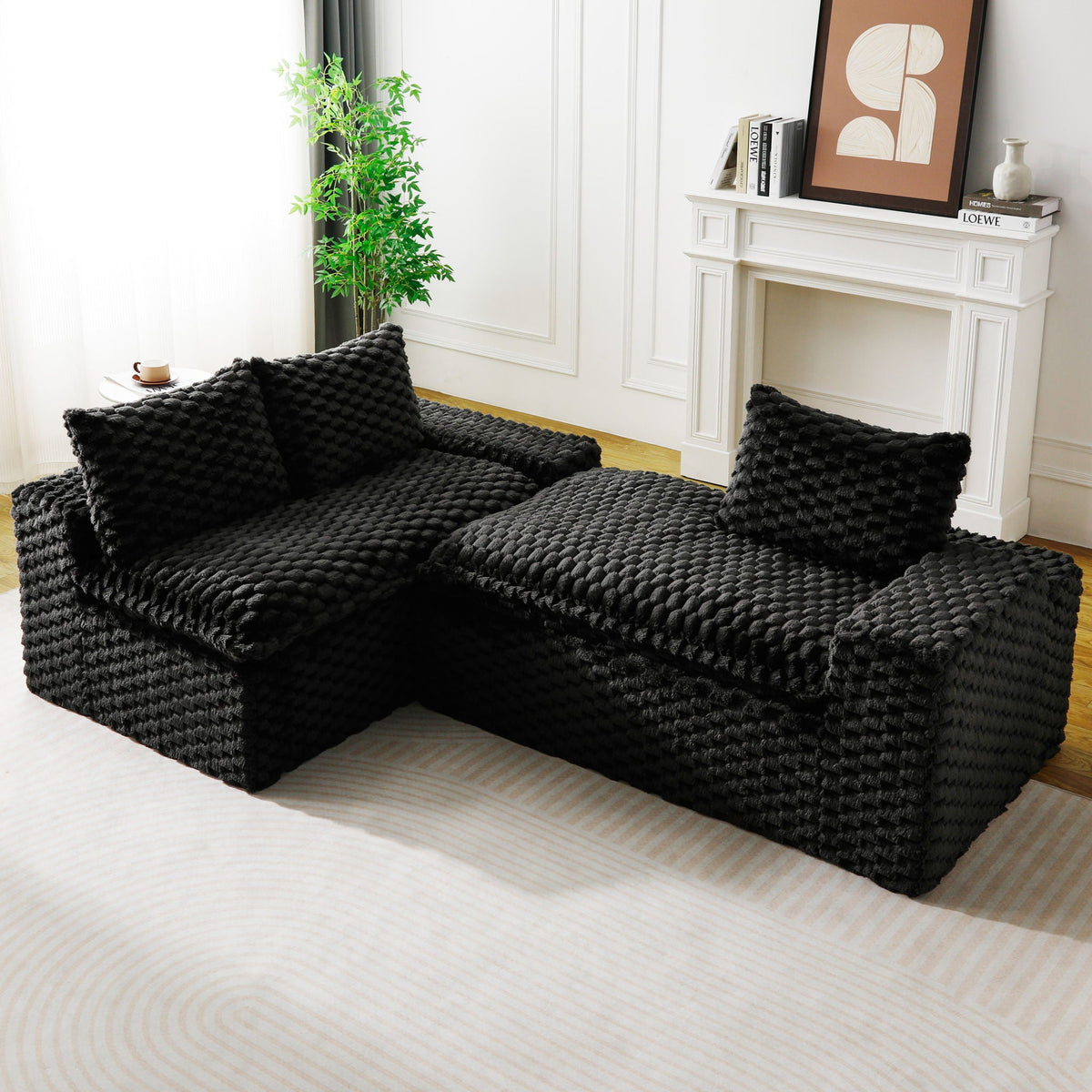 Modular Convertible Sofa and Twin Chaise Lounge