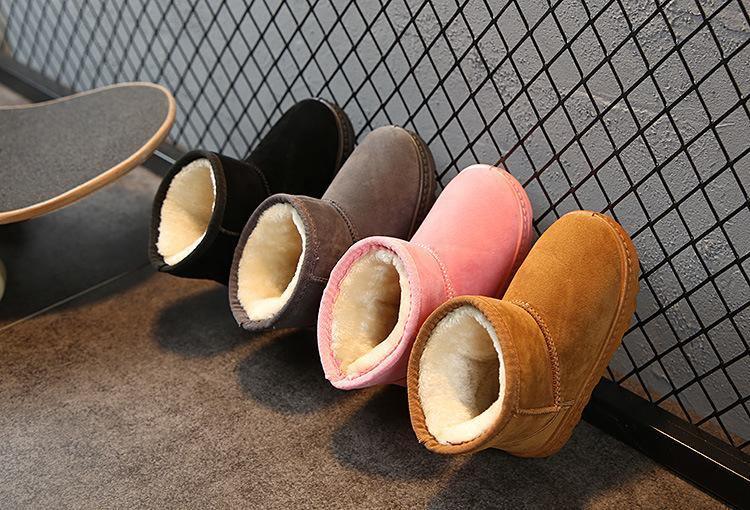 Stevvex winter kids boots plush-lined short toddler boots five displayed on floor on Tampa Home & Garden Store