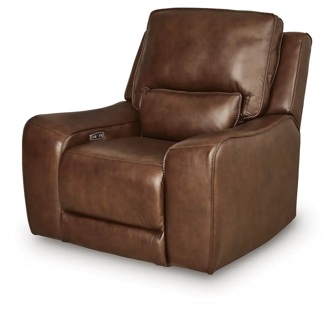 DeepWakes power recliner with adjustable headrest in brown leather by Unique Piece Furniture on Tampa Home & Garden Store