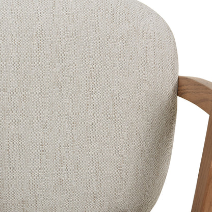 Williams Swivel Bar Stool with Armrests, beige textured fabric, solid hardwood frame on Tampa Home & Garden Store