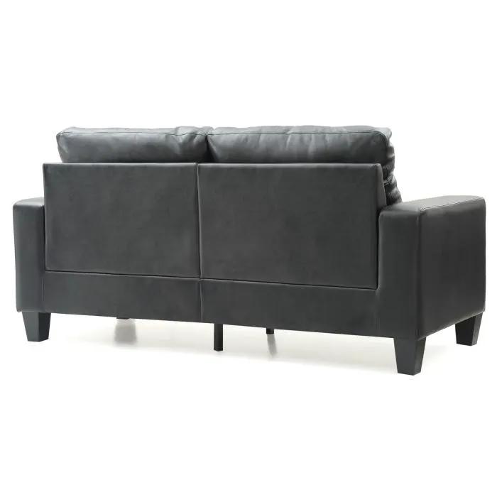 Newbury Modular Sofa Modern charcoal gray leather by Unique Piece Furniture on Tampa Home & Garden Store