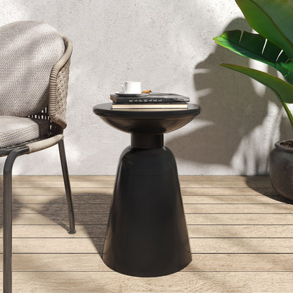 Modern Round Metal Pedestal Outdoor Table