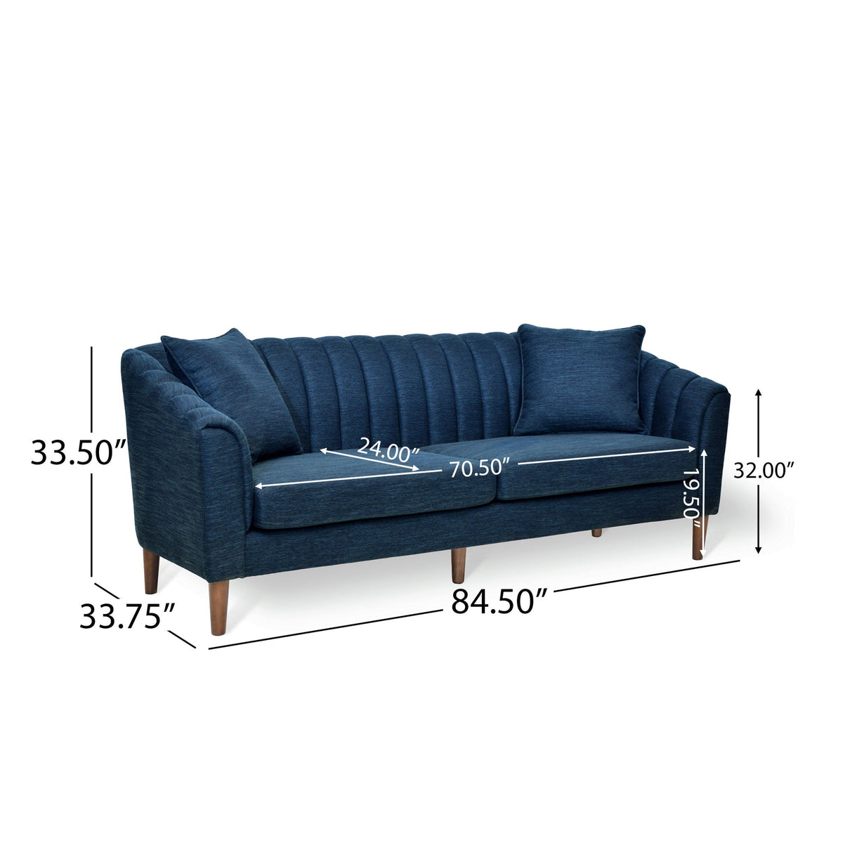 Contemporary Three Seater Sofa with Button Stitch