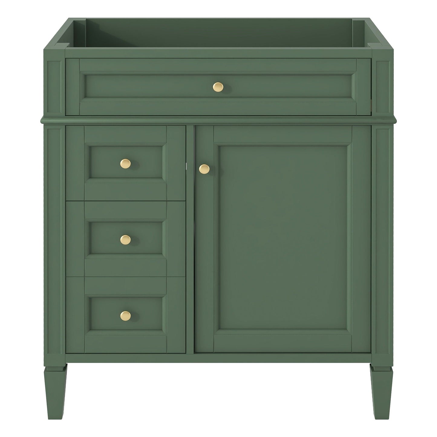 Solid Wood Bathroom Vanity and Two Drawers