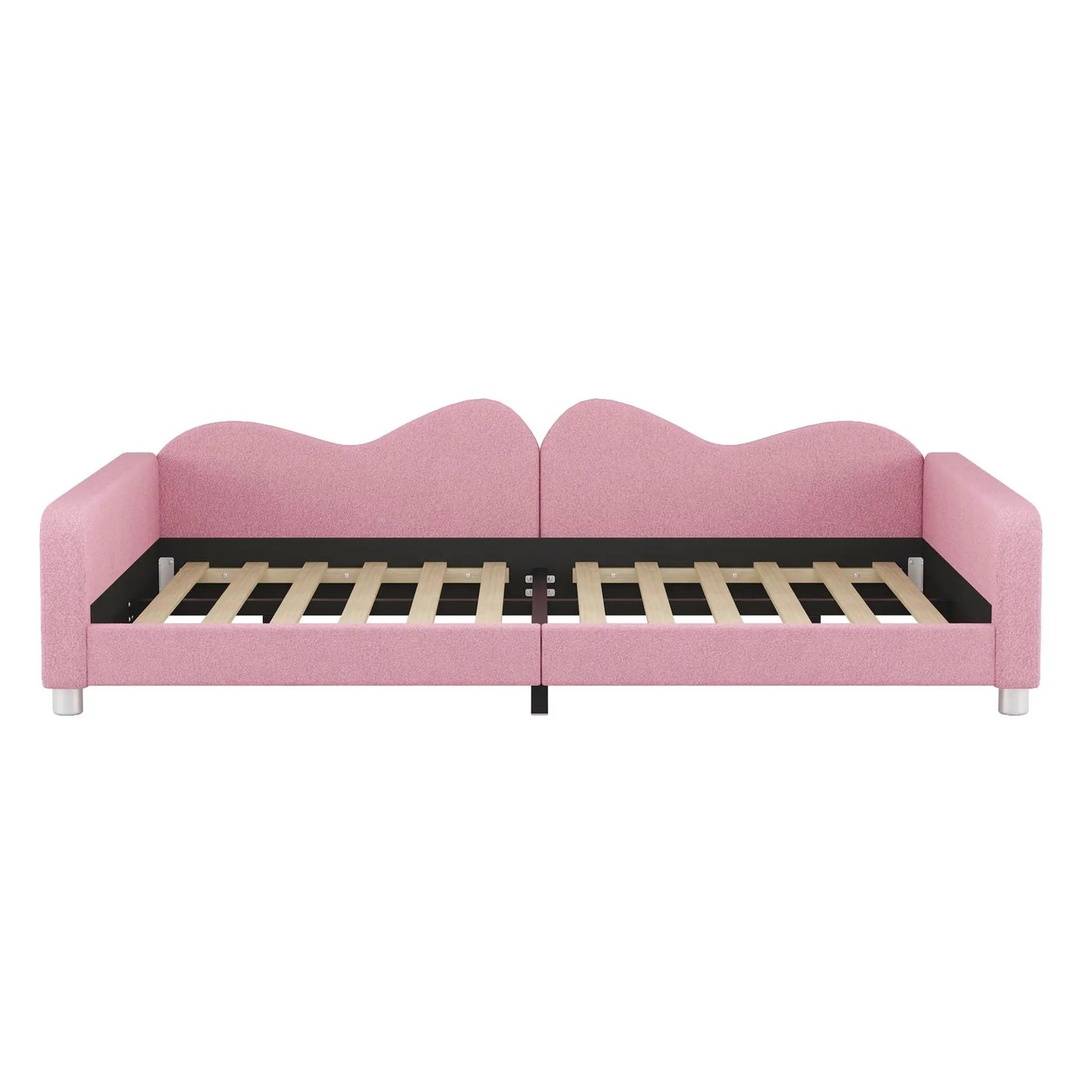 Upholstered Daybed With Sherpa Fabric Sofabed