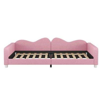 Upholstered Daybed With Sherpa Fabric Sofabed
