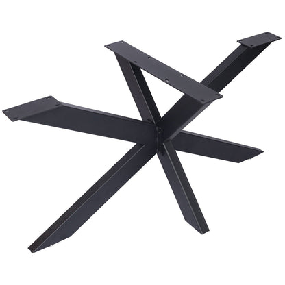 Steel Table Base with Spider Legs in black, heavy steel frame with mounting plates on Tampa Home & Garden Store