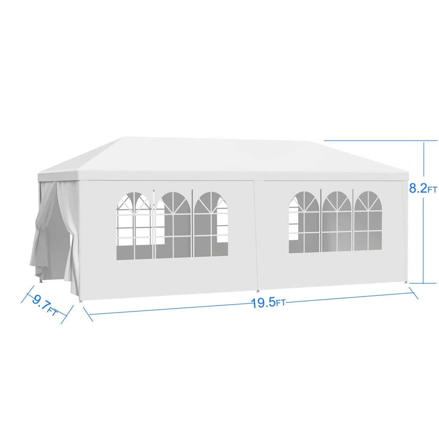 Wedding party canopy tent white outdoor gazebo with 6 removable sidewalls on Tampa Home & Garden Store